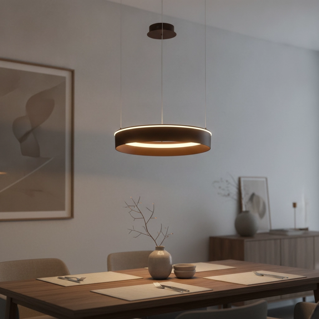 Lampe pendante moderne Olivia marron Ø 60cm