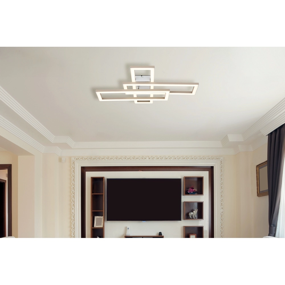 Plafonnier moderne Wilton brun sable 40cm Globo 9007371575800