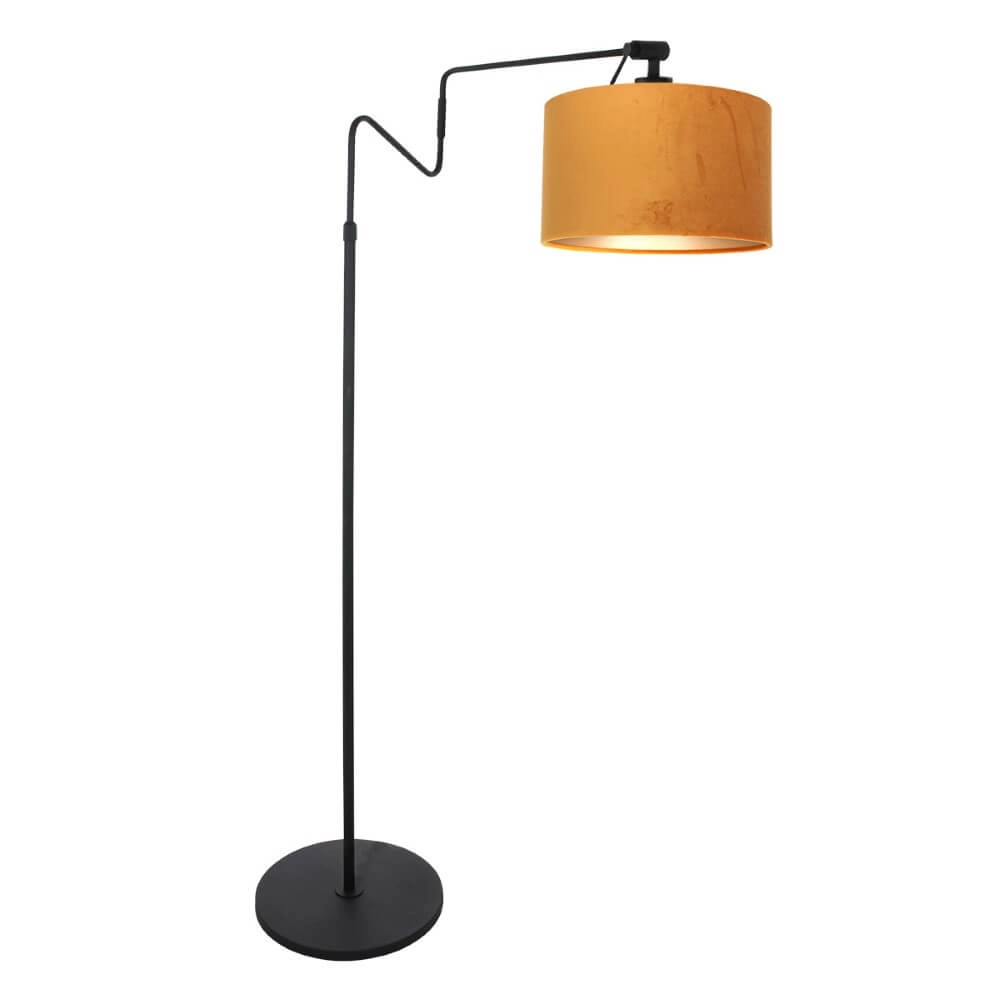 Lampe de lecture sur pied Linstrom avec capuche dorée