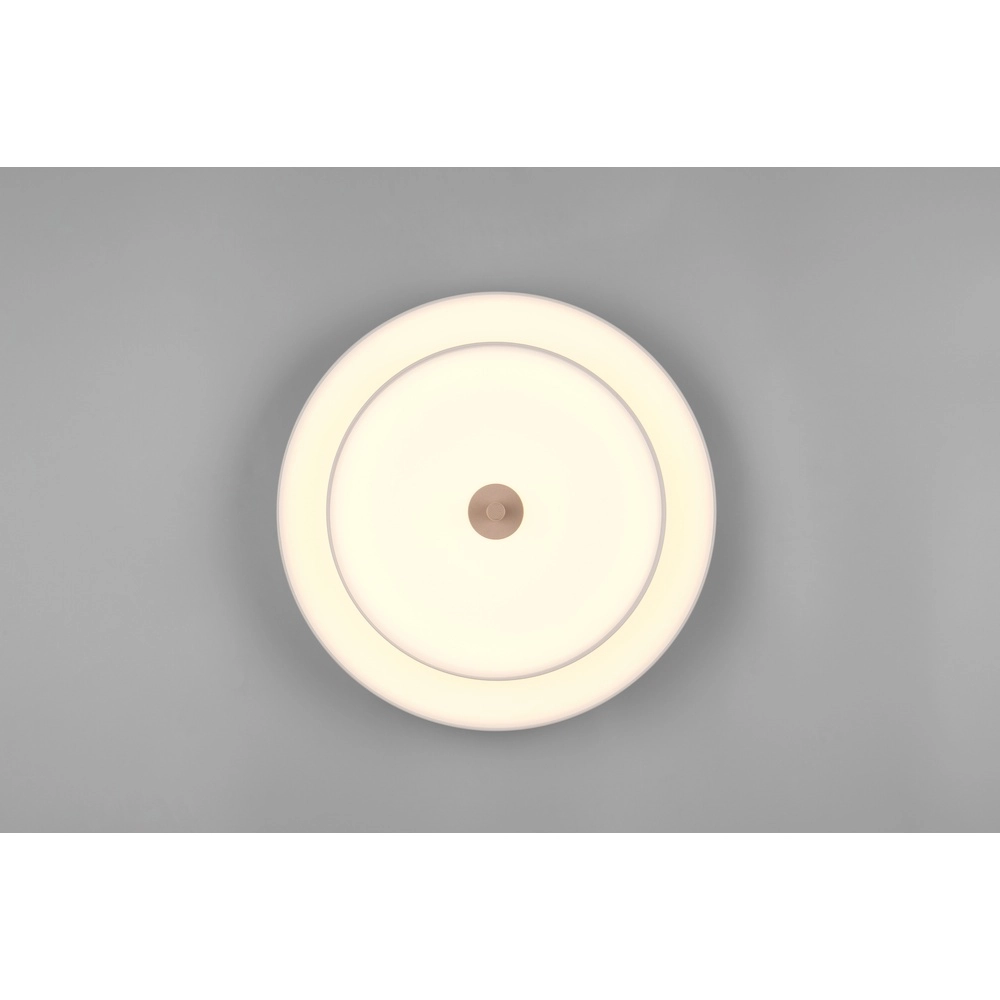 Plafonnier moderne Keaton blanc Ø 40cm Trio 4017807653700