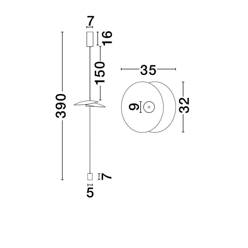 Suspension Olea design blanc Ø 35cm Lyora 5212017456946