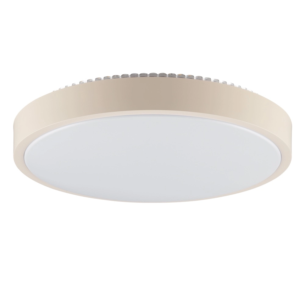 Éclairage de plafond Solistra brun sable avec Ø blanc 34,5 cm Brilliant 4004353477614