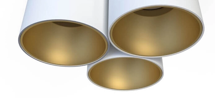 Plafonnier 3 lumières Eye Tone blanc avec de l'or Lyora 5903139766692