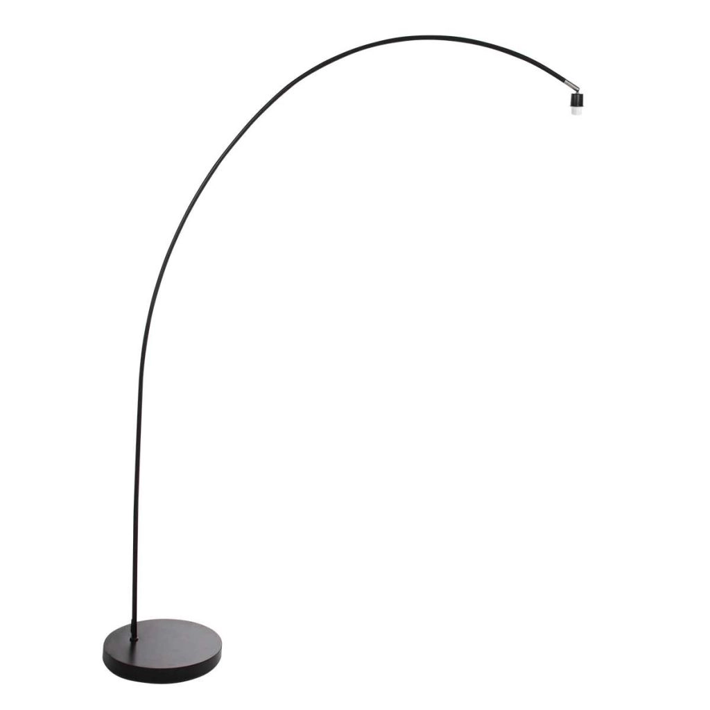 Lampe à arc noir Solva avec une teinte blanche Ø35cm Steinhauer 8712746185256