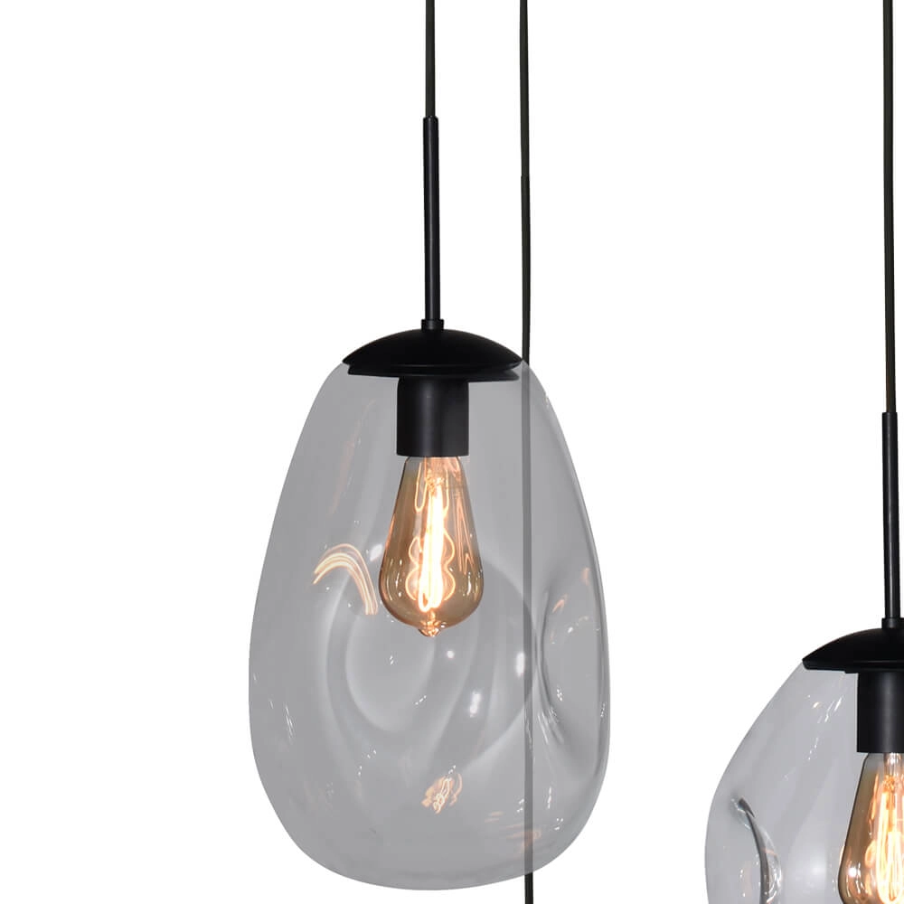 Lampe suspendue Lava 3x verre transparent Masterlight 8718121286372