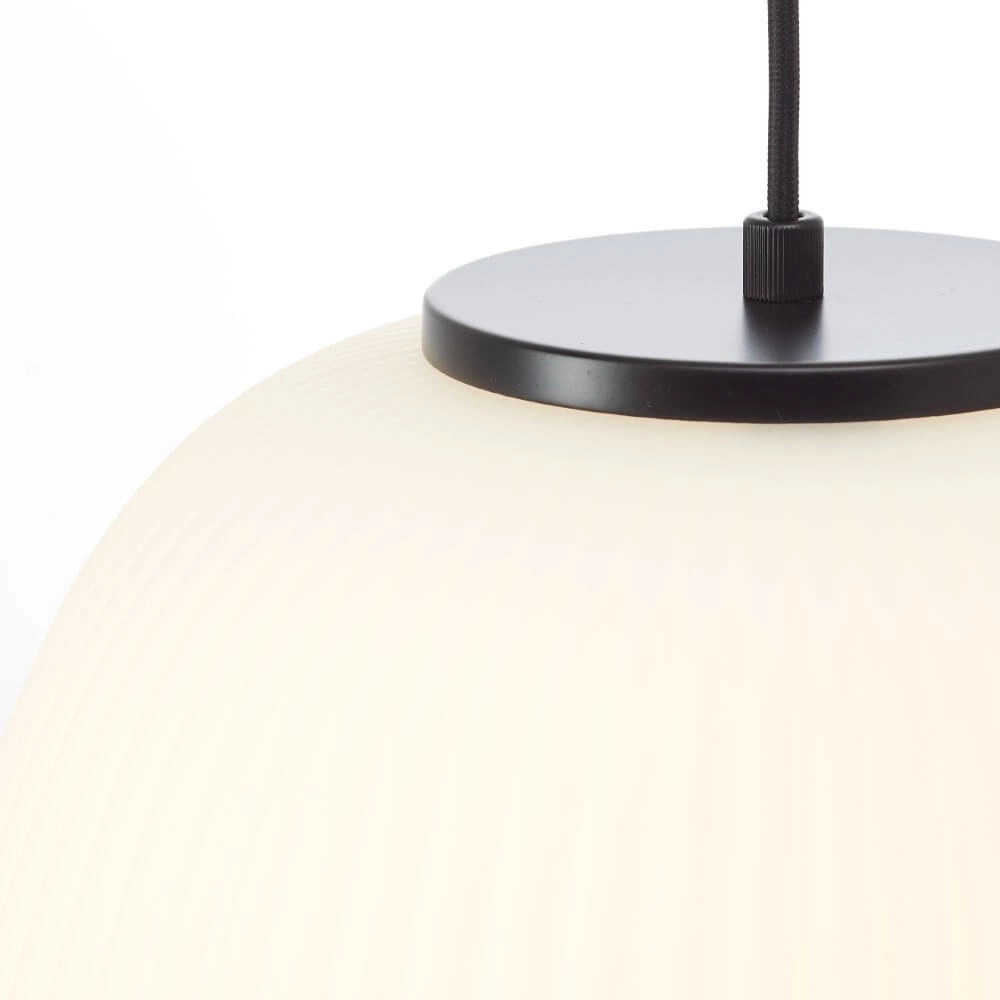 Lampe suspendue Kaizen noir avec blanc Ø 25cm Brilliant 4004353447181