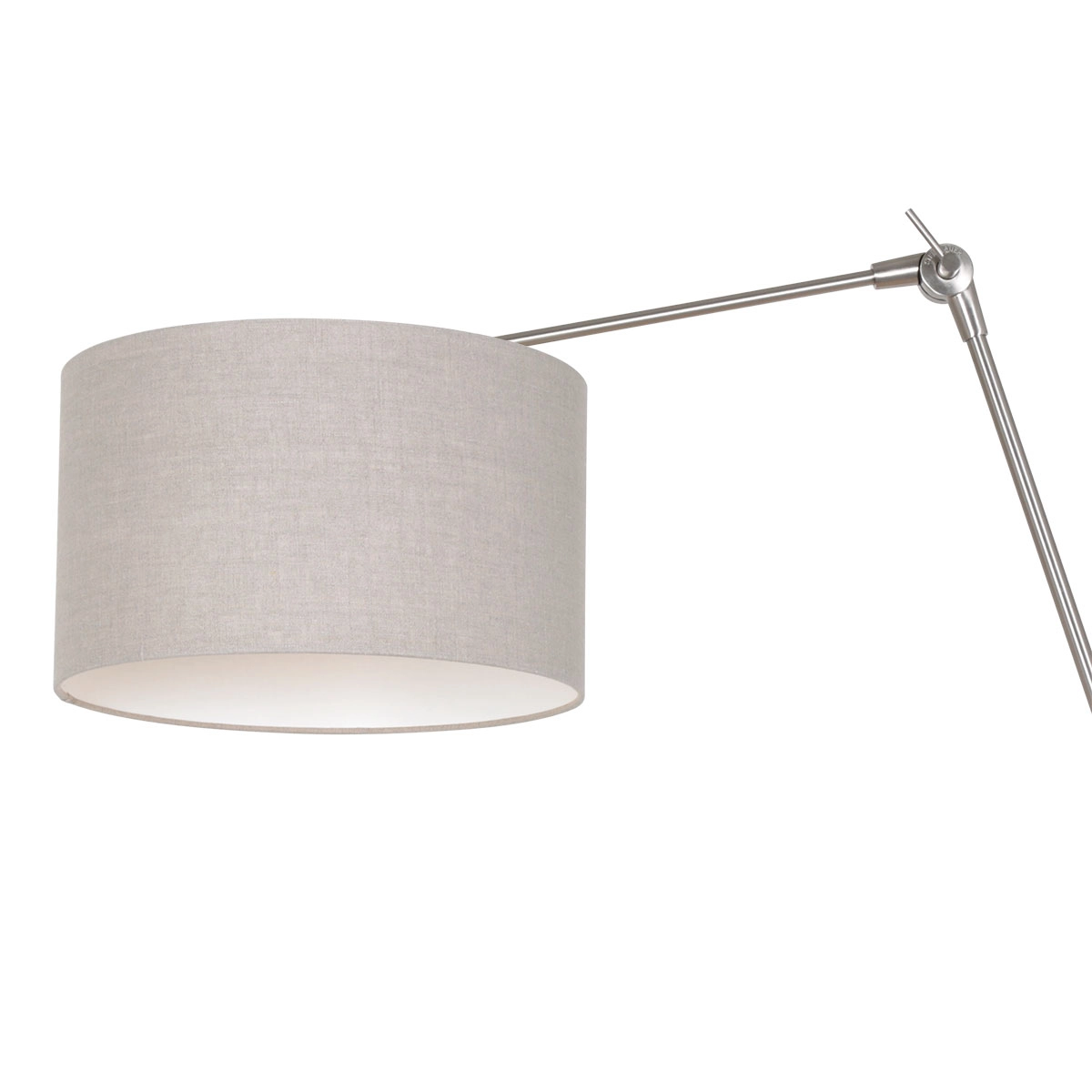 Lampe de lecture murale Prestige Chic Acier inoxydable avec abat-jour taupe 30 cm