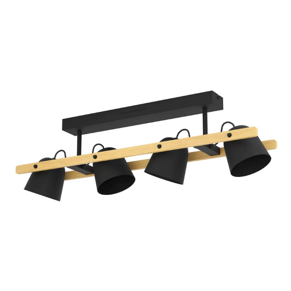 Plafonnier 4 lumières Hornwood-Z noir Plafonnier 4 lumières Hornwood-Z noir