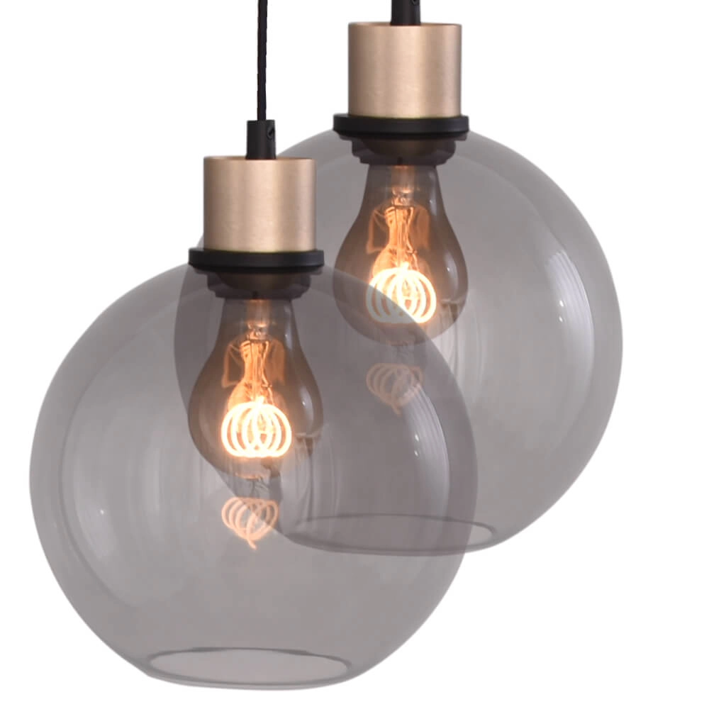 Lampe suspendue ovale Lazise Oval 8x Ø 20cm doré Masterlight 8718121303154