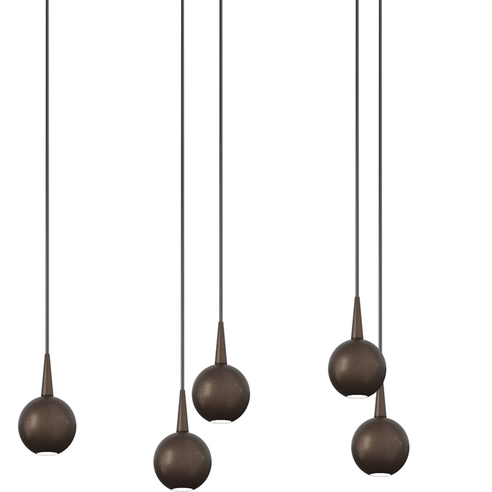 Lampe suspendue à 8 lampes Talana 130 cm cacao brun Ø 6 cm DTW Masterlight 8718121389196