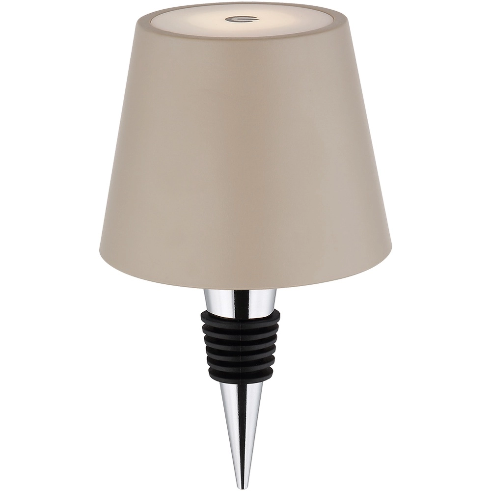 Lampe de table moderne Vannie I Brun sable également rechargeable pour bouteille Globo 9007371468805