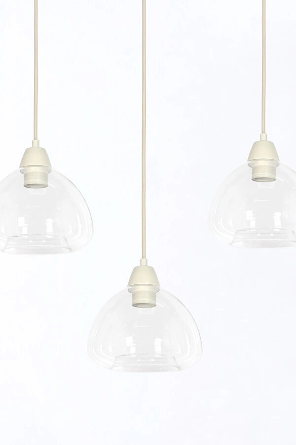 Suspension 5 lumières Bisho motif crème 1040cm Light & Living 8717807743321