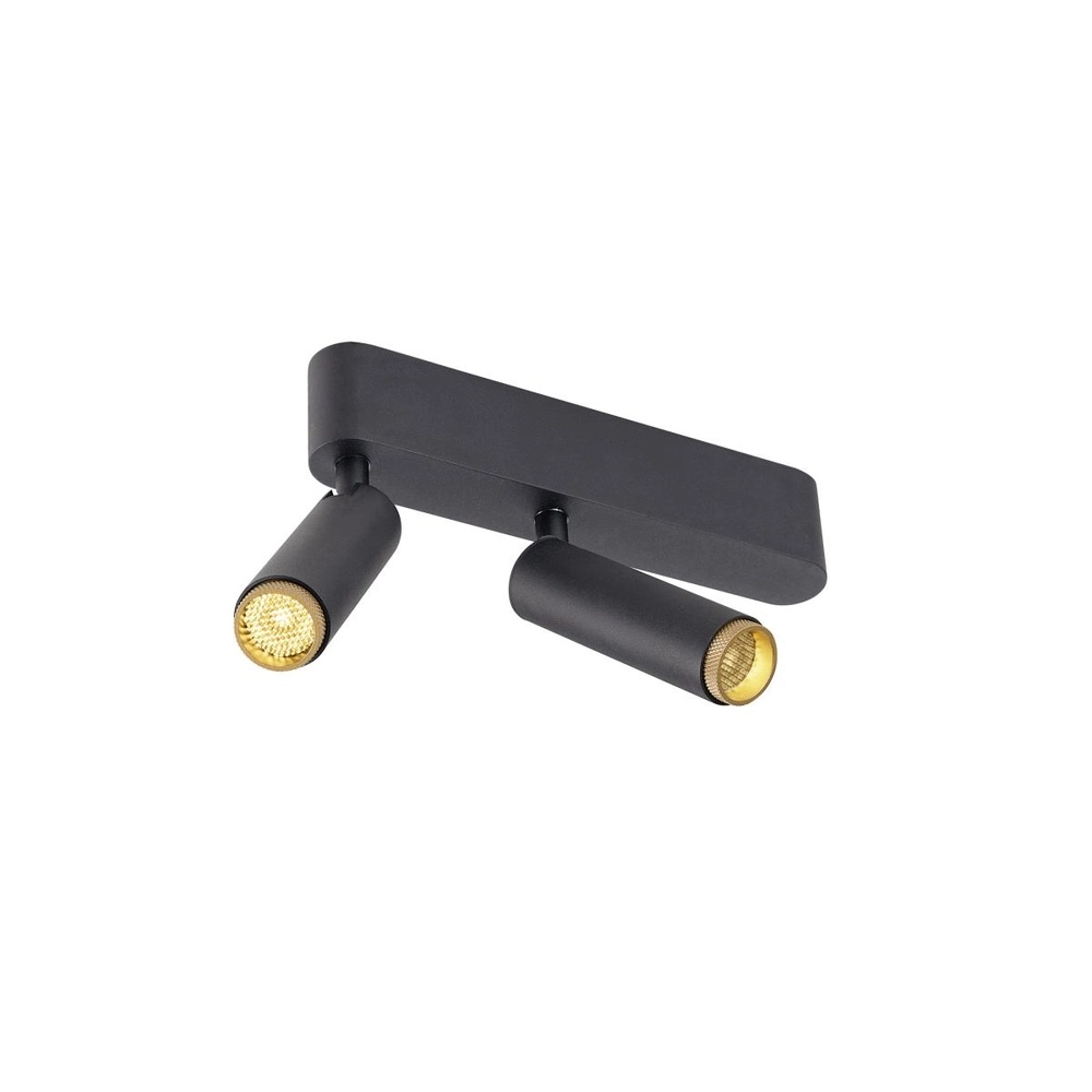 Spot monté en surface Grip! S 2 lumières noir 3000K