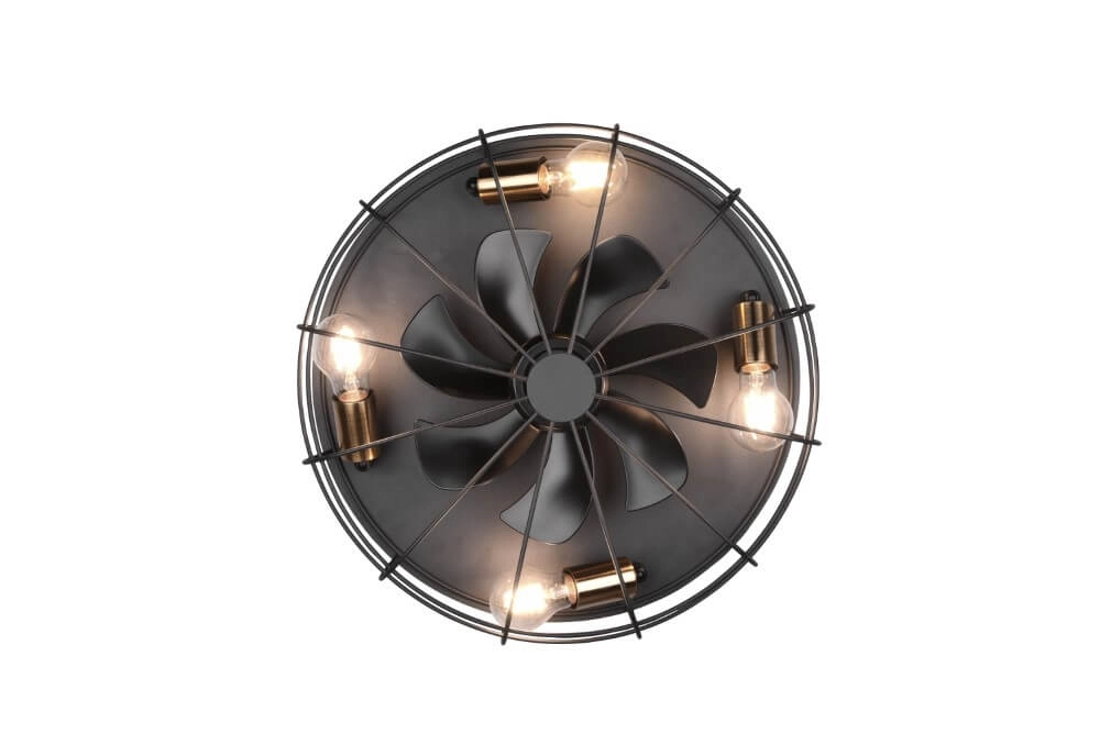 Ventilateur de plafond Trondheim noir Trio 4017807529562