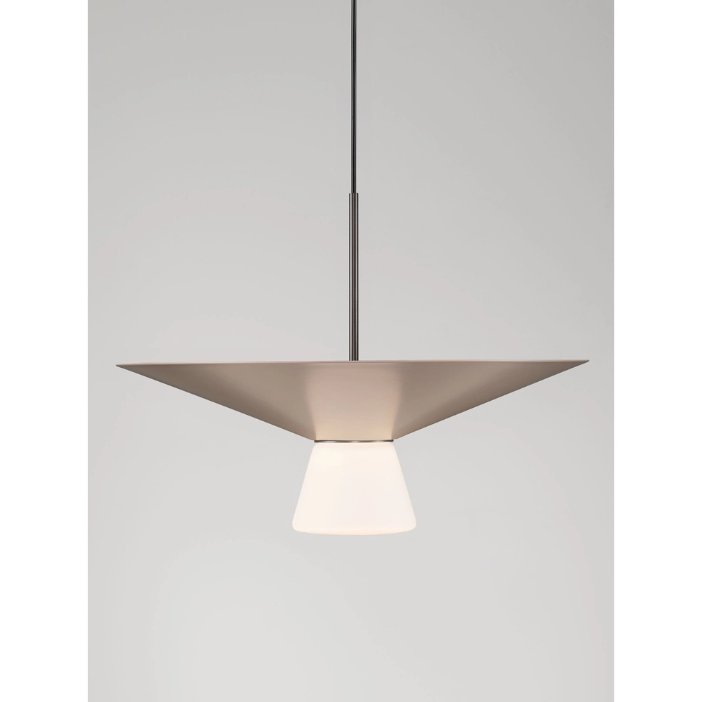 Lampe pendante de conception Baris blanc avec gris et brun Ø 38 cm Lyora 5212017495297