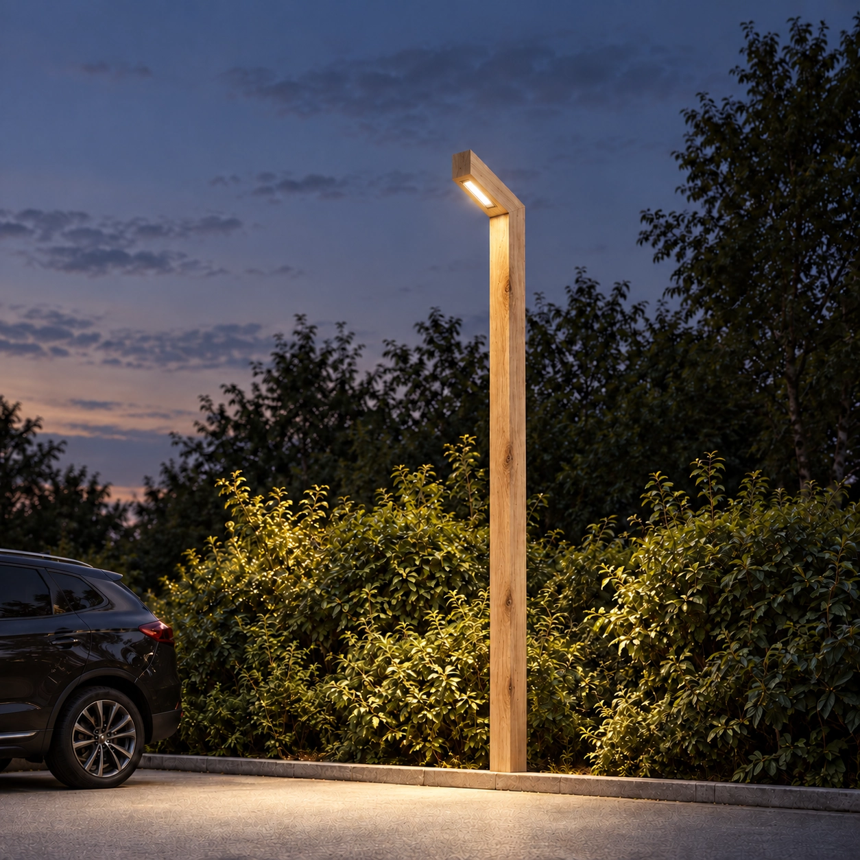 Lampadaire en bois Stelle Châtaignier rustique - 3M - 3000K