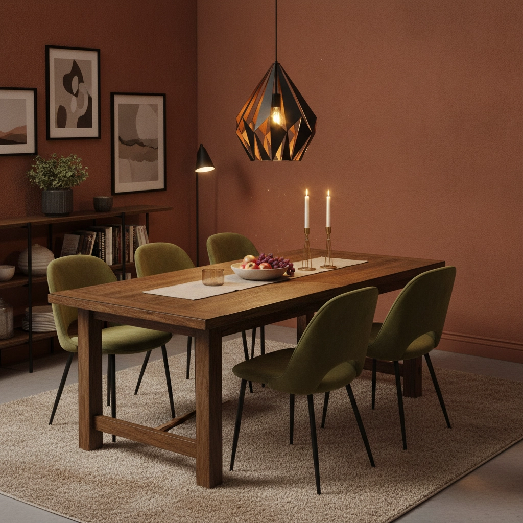 Lampe à suspension Carlton 1 38cm noir avec cuivre rouge