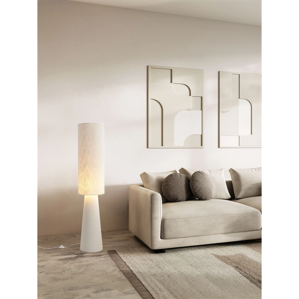 Lampe sur pied Japandi Nebia beige