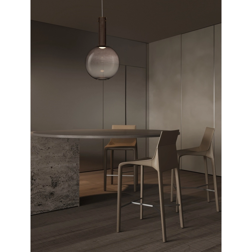 Suspension Nostos verre marron Ø 30cm Lyora 5212017484192