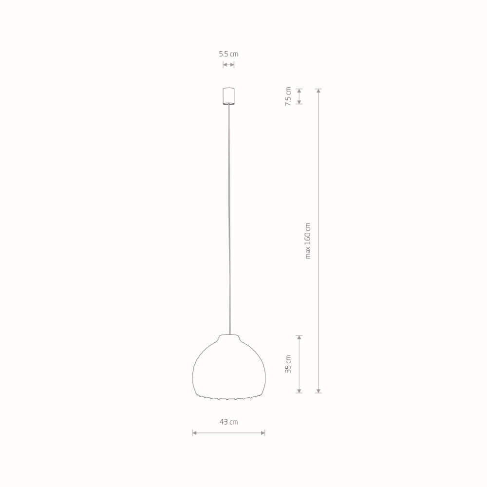 Suspension en rotin Boho M Ø 43cm Lyora 5903139111515