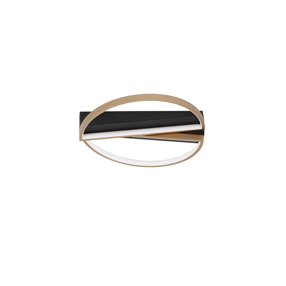 Plafonnier design Elize noir avec or Ø 43,2cm Lyora 5212017433152