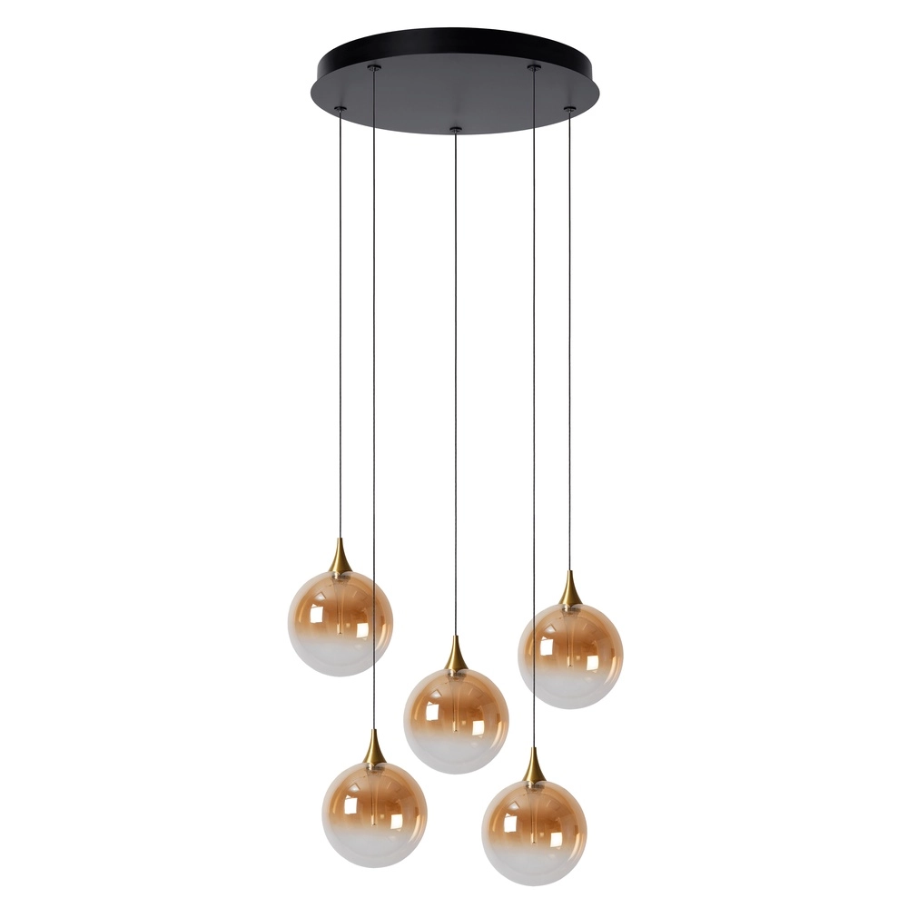 Suspension LED de conception Gisela décoloration - 5x Ø 16cm Premium by Lucide 5411212134813