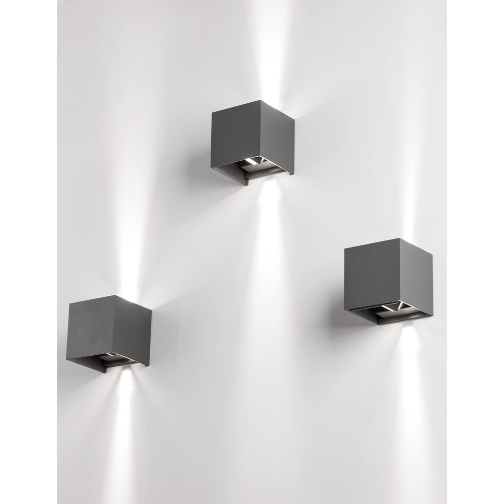 Spot carré en saillie Como gris Lyora 5212017412942