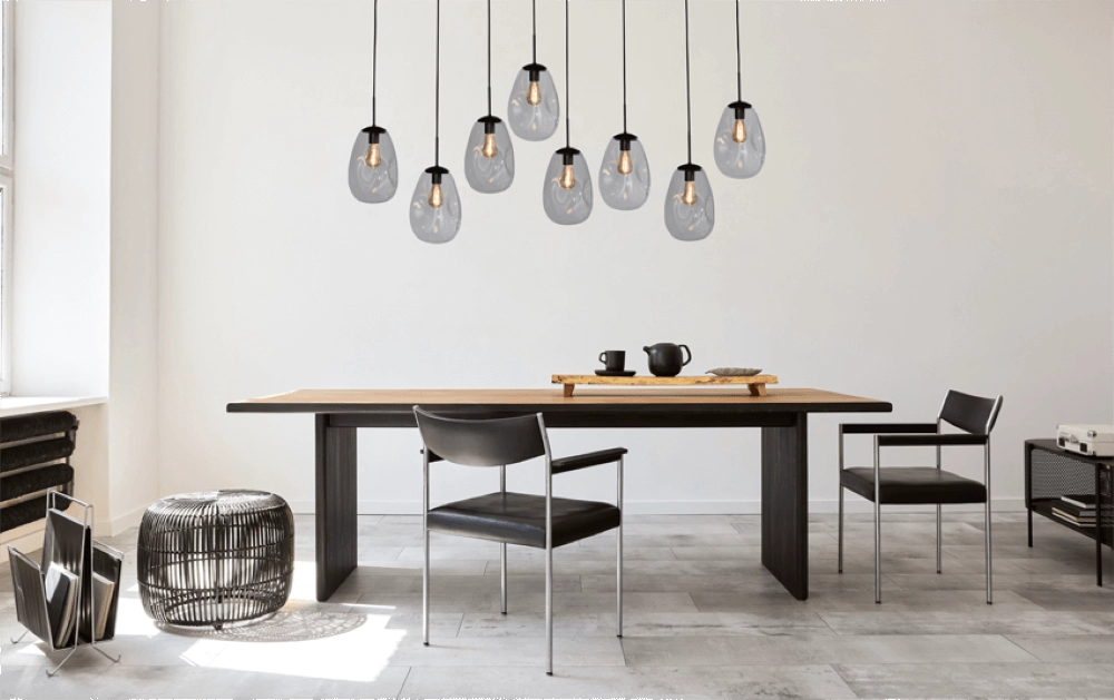 Lampe suspendue Lava 8x verre transparent Ø 22,5 cm Masterlight 8718121286297