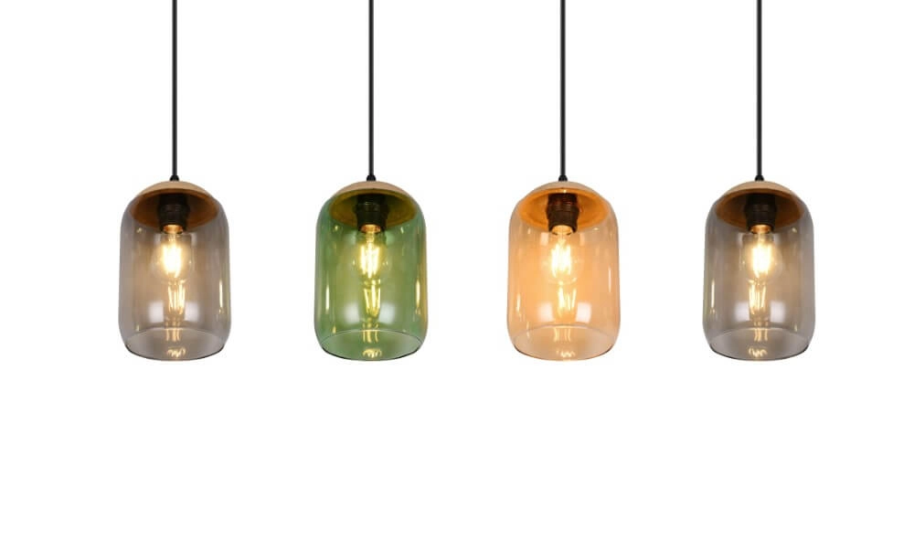 Lampe de table à manger en verre Cork 4 lumières Trio 4017807622997