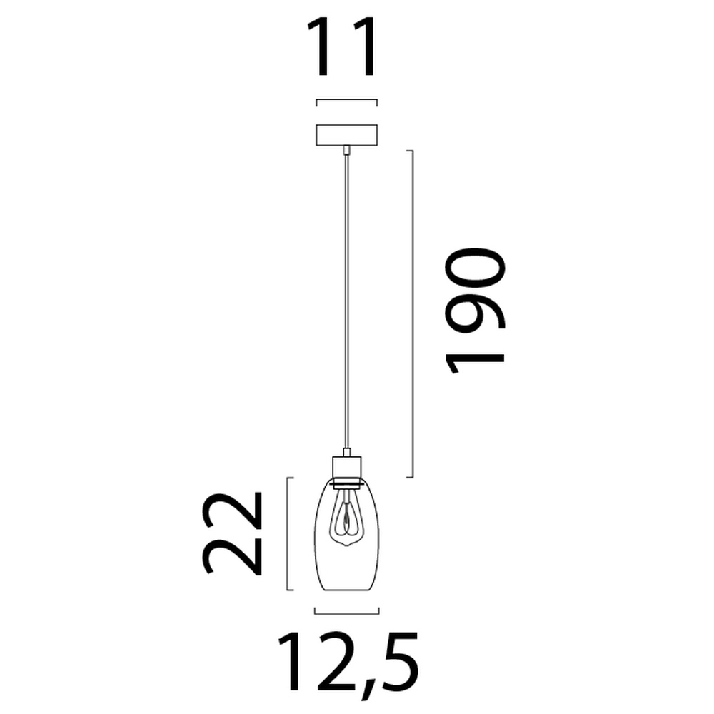 Lampe suspendue en verre Olive Ø 12,5 cm - sable Masterlight 8718121393742