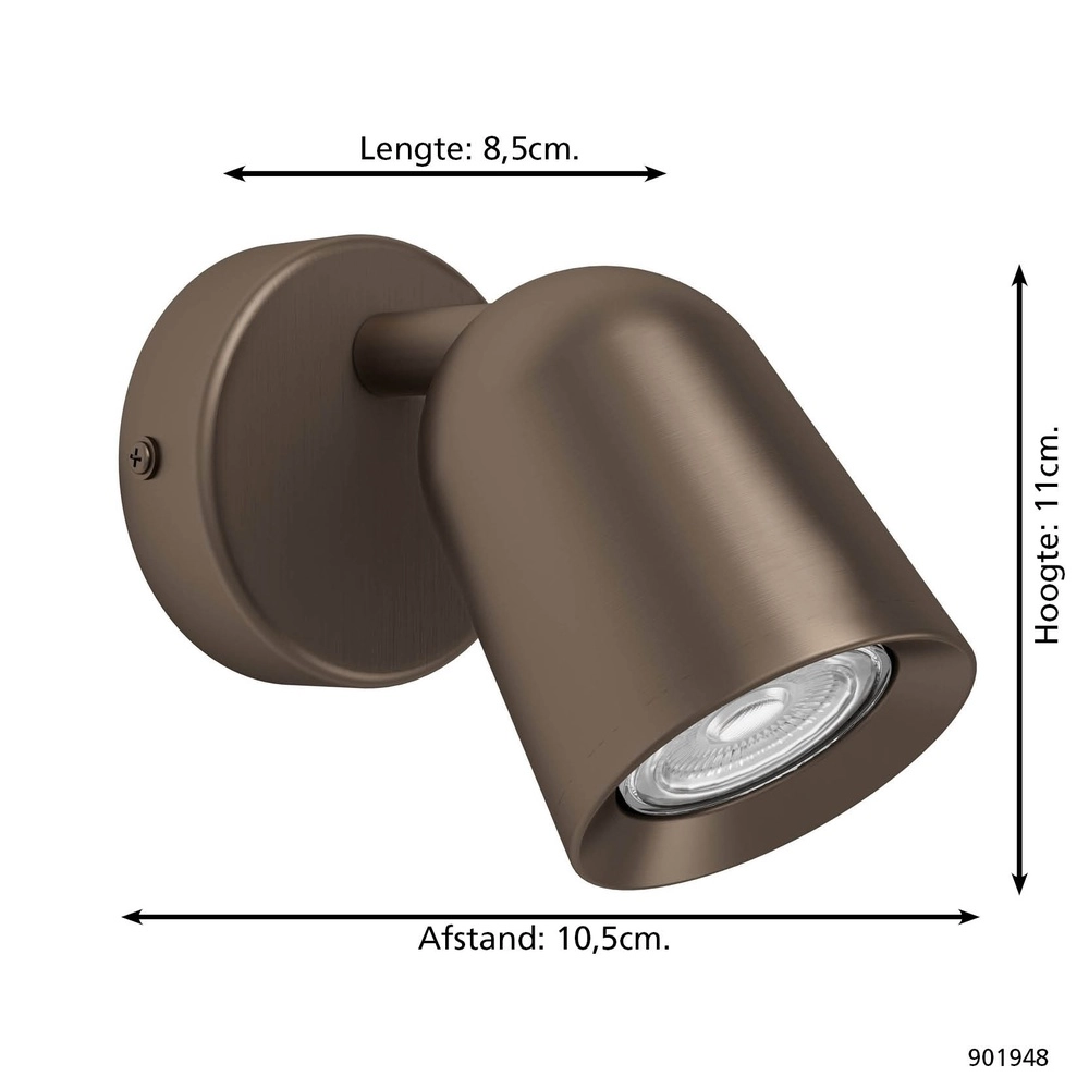 Spot monté en surface Camaldoli bronze Eglo 9008606360406