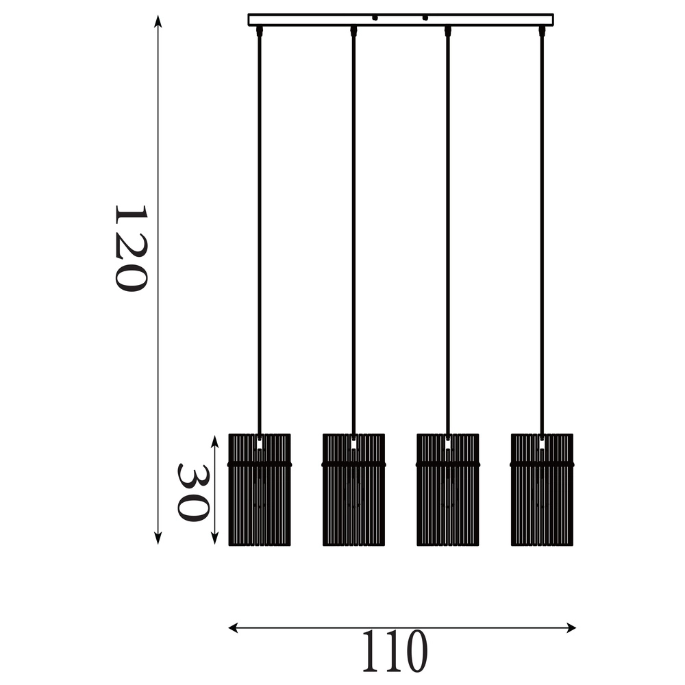 Suspension Swizzle Or 4 lumières Searchlight 5053423308852