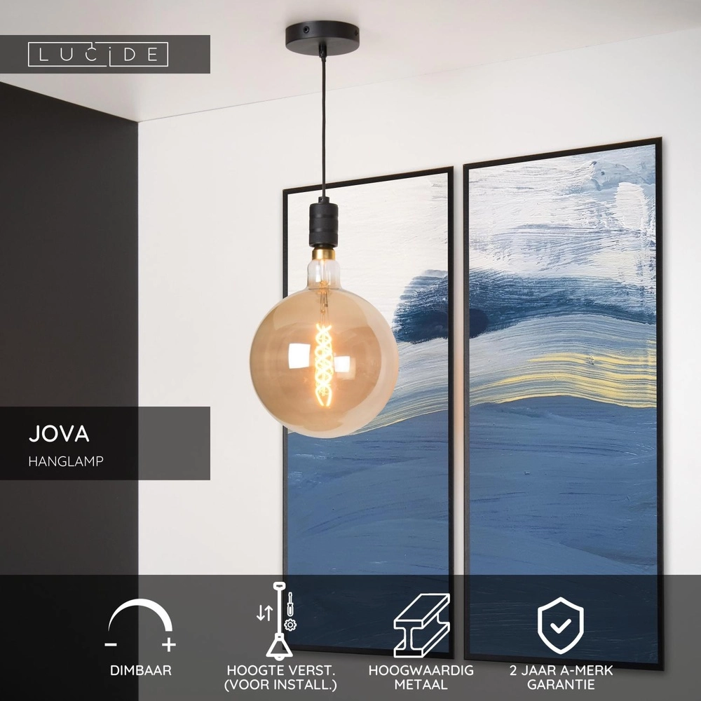 Lampe pendante Jova Noir Lucide 5411212451460
