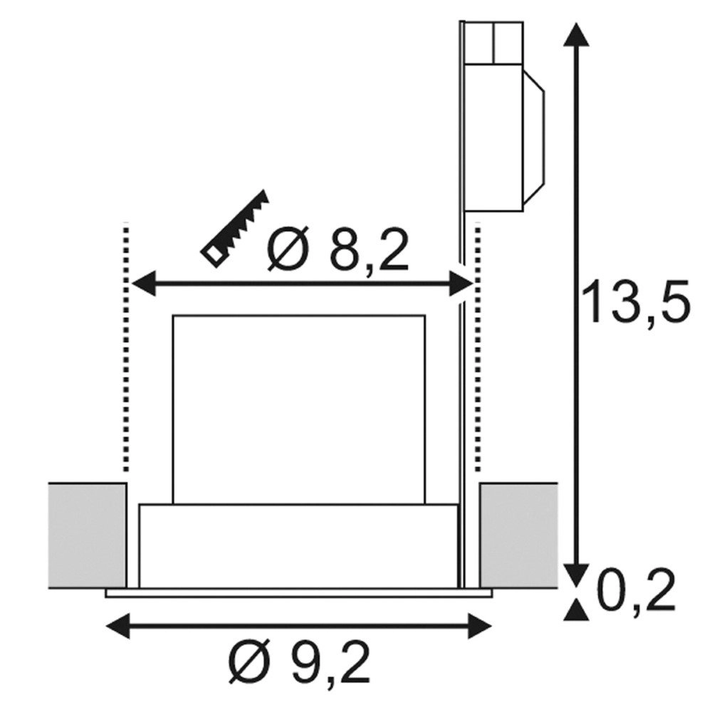 Spot encastré LED Contone SLV 4024163149563