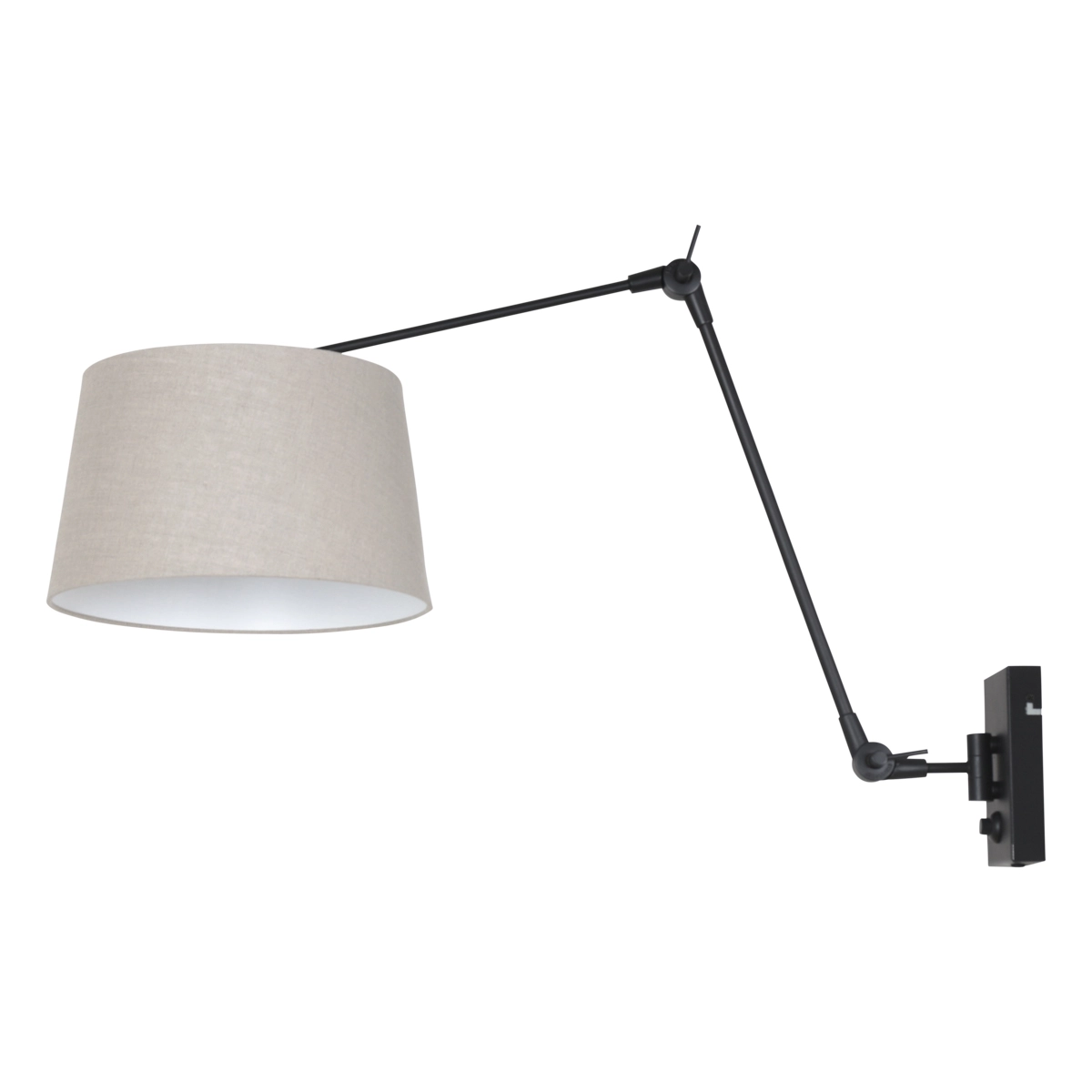 Lampe de table orientable Prestige Chic 50 cm taupe avec du noir Steinhauer 8712746146585