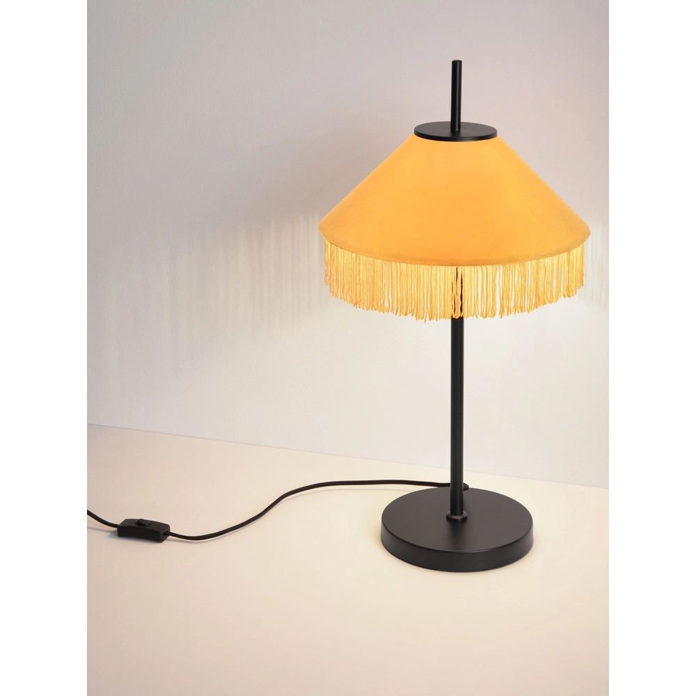 Lampe de table Tiffany Velvy jaune