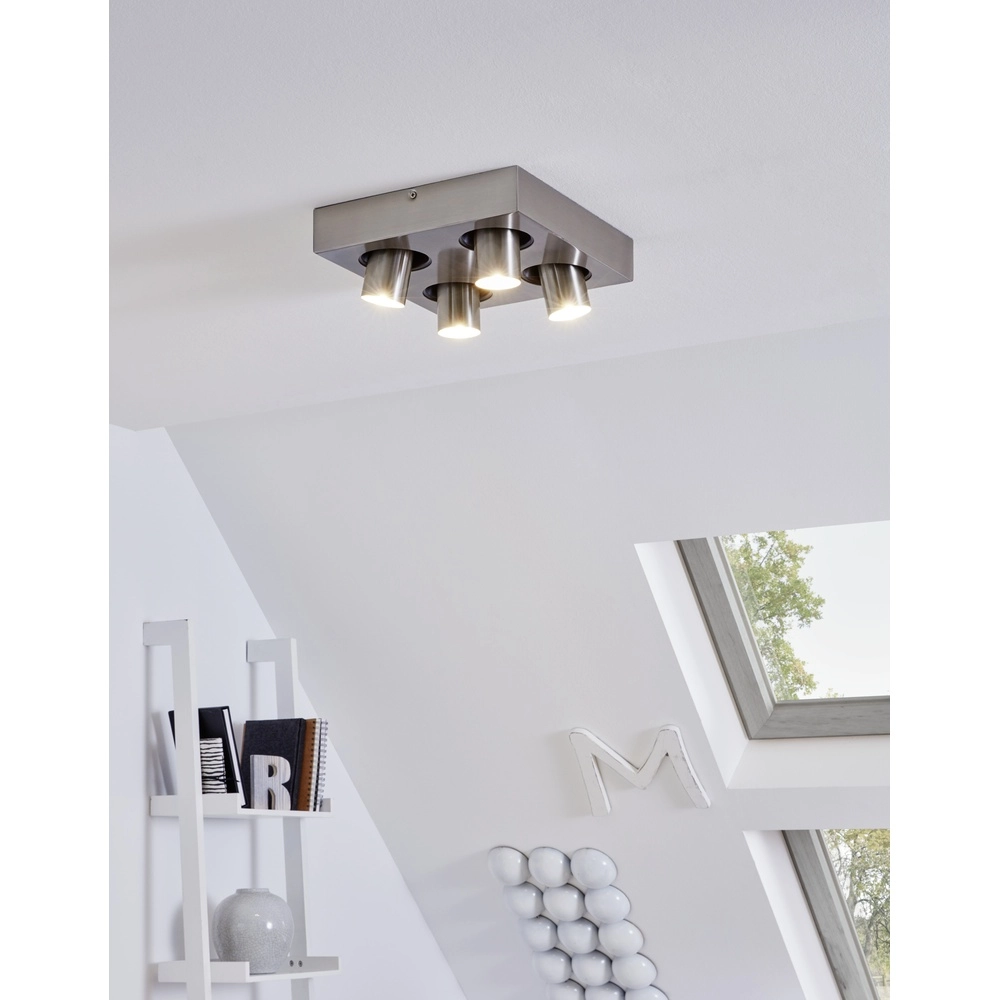 Lumière carrée au plafond Robledo 1 Noir Eglo 9002759966089