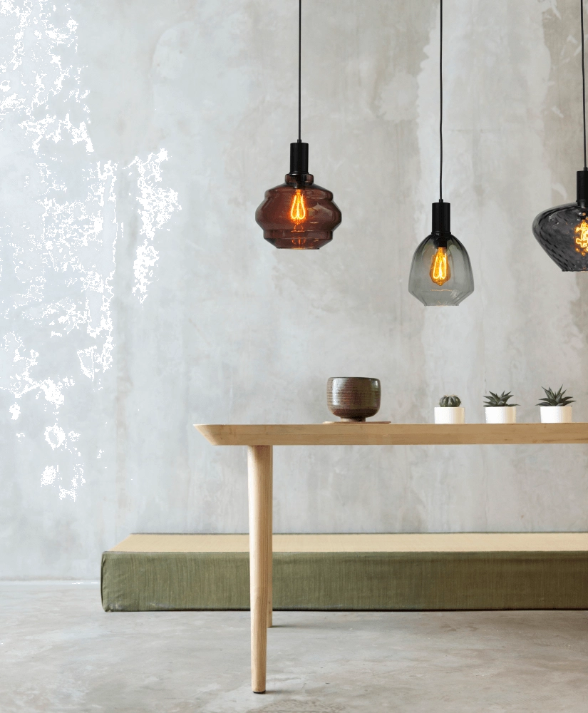 Lampe suspendue 3 lumières - noire - Porto avec des lunettes différentes Masterlight 8718121270074