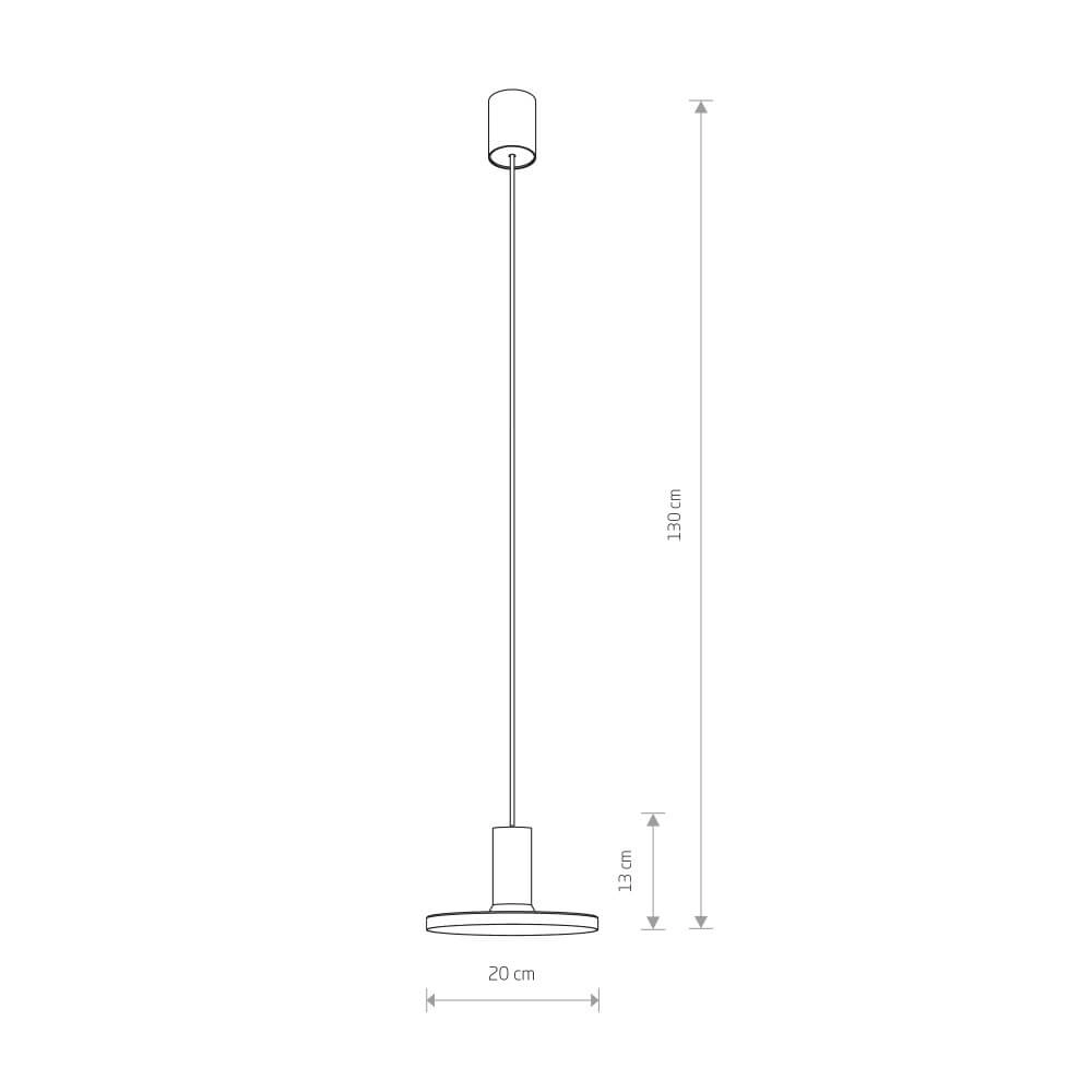 Lampe suspendue 1 lumière Hermanos B noir Ø 20cm Lyora 5903139810296