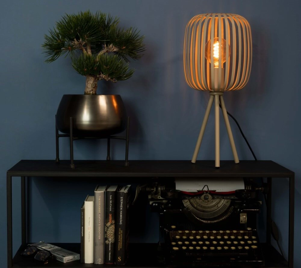 Lampe de table marron sable Romazzina Ø 20 cm Eglo 9008606244492