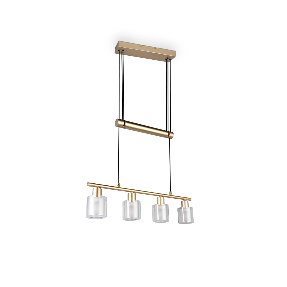 Lampe suspendue Neralo Or 4 lumières Trio 4017807702934