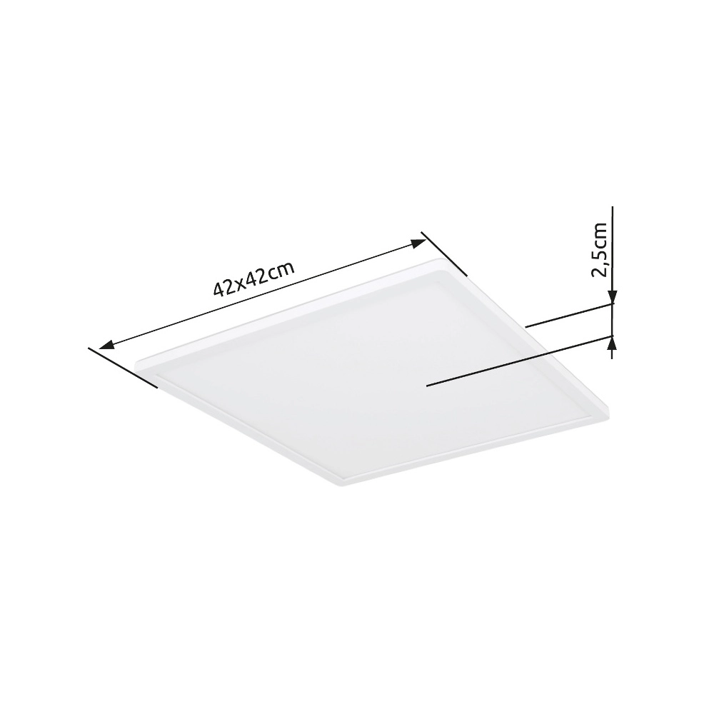 Éclairage de plafond Sapana Carré 42 cm Blanc Globo 9007371417742