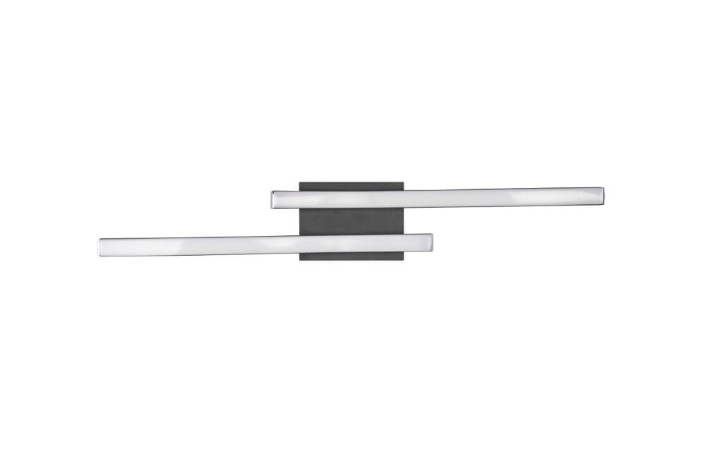 Plafonnier LED Route 2 lumières noir 4000K Trio 4017807521719