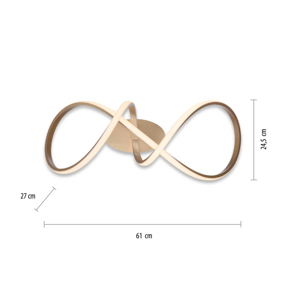 Plafonnier design Maria laiton Just Light 4043689985585