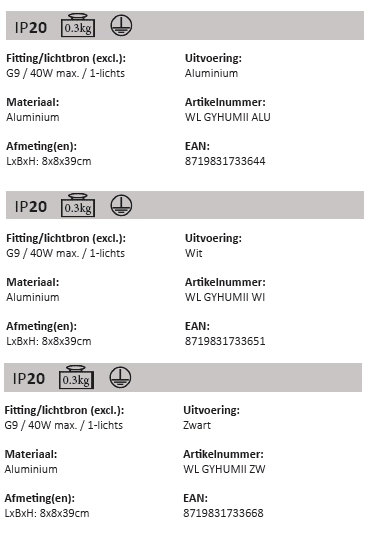 Applique design Gyhumii blanc Artdelight 8719831733651