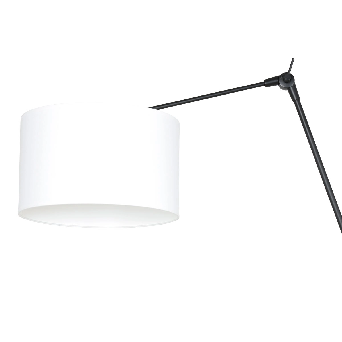 Lampe de lecture murale Prestige Chic noir avec abat-jour blanc uni de 30 cm Steinhauer 8712746145885
