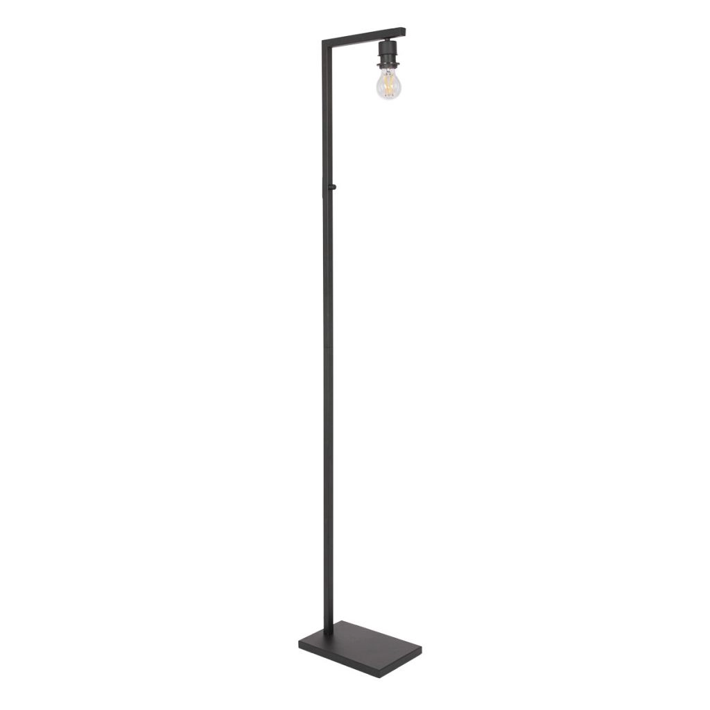 Lampe sur pied noire Stang avec un chapeau en liège Ø30cm Steinhauer 8712746180619