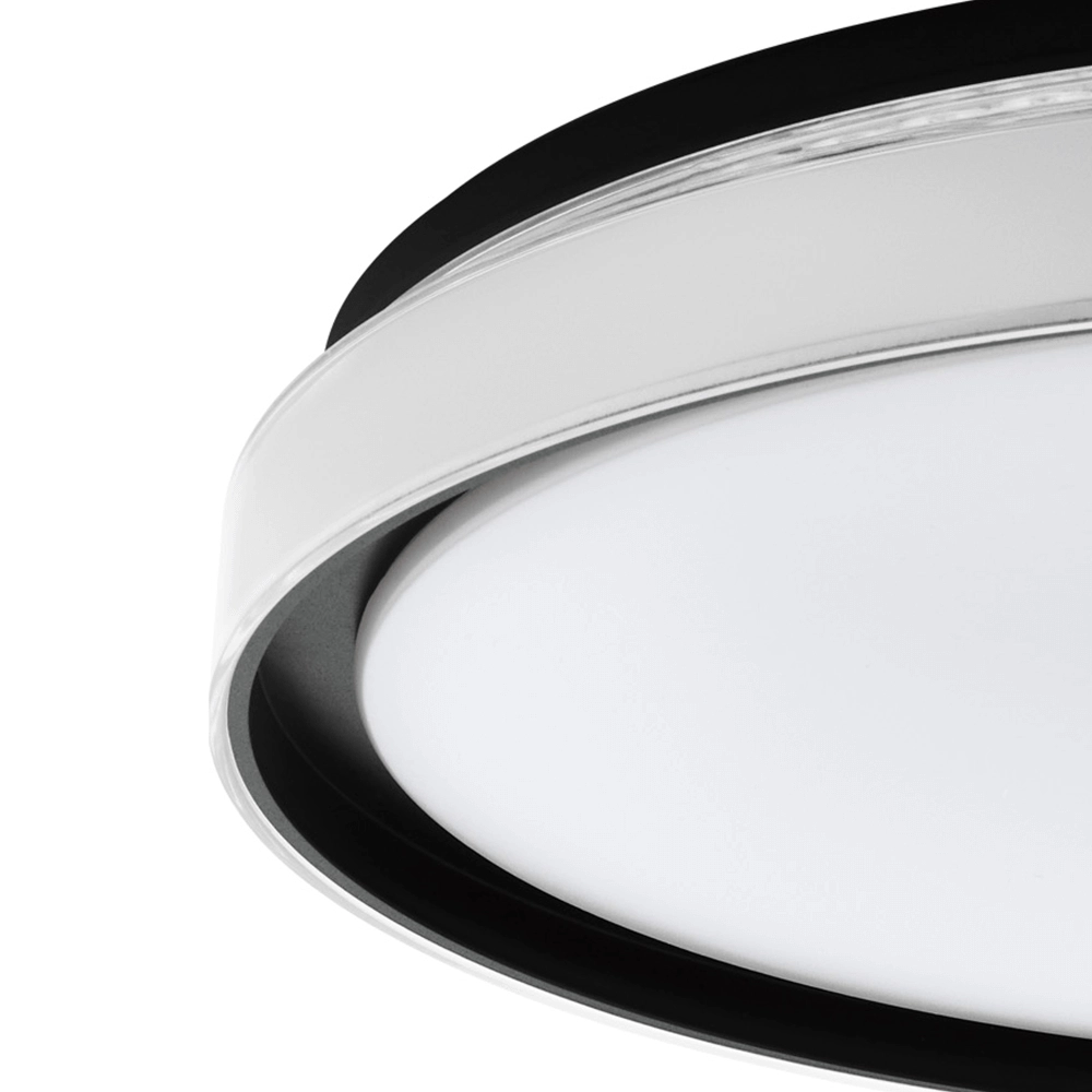 Plafonnier noir Seluci Ø49cm Eglo 9002759997816