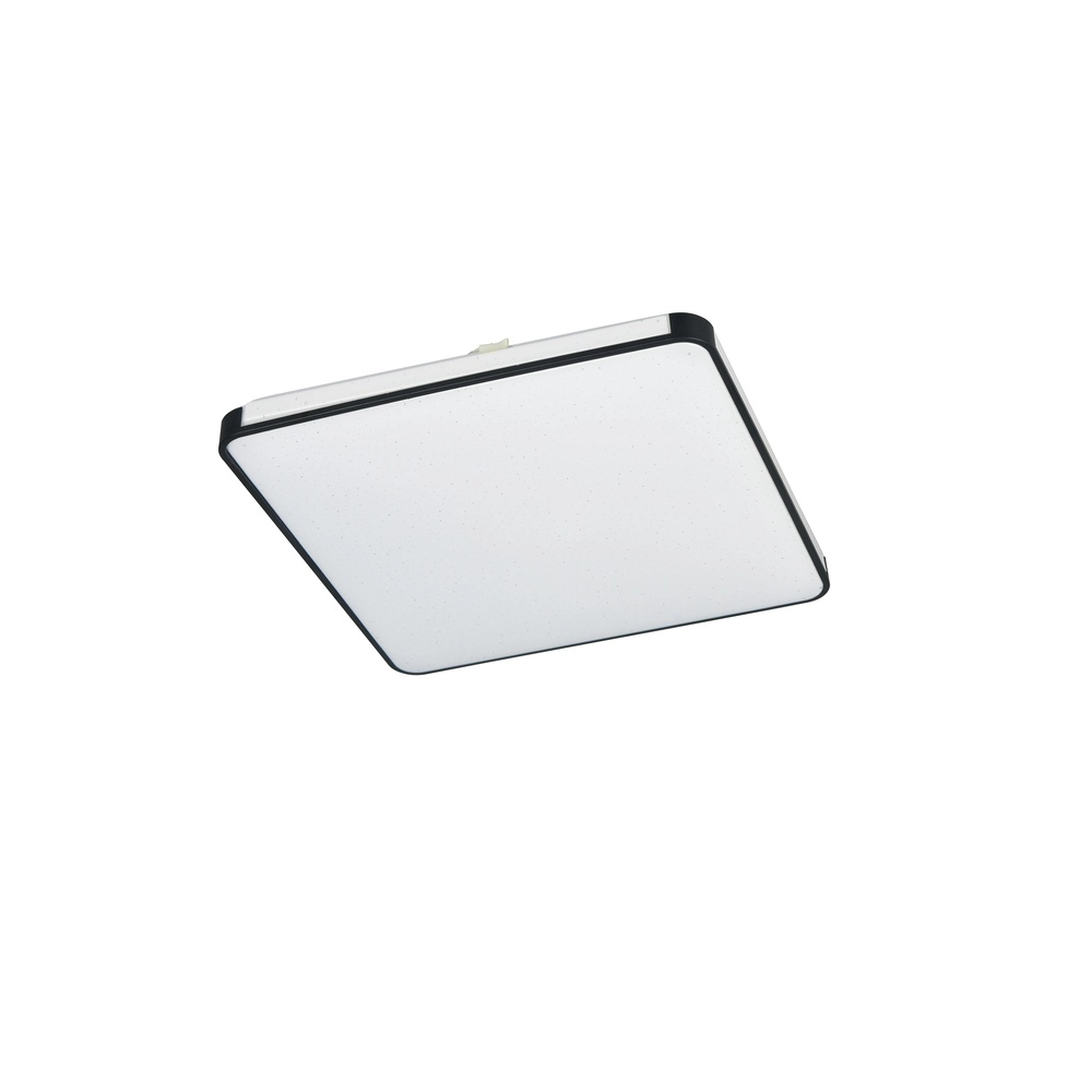 Lampe de plafond Relus Carré noir 37 x 37 cm Trio 4017807704723