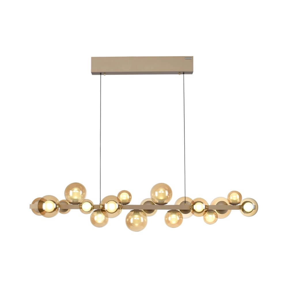 Lampe suspendue unique Pure E-Popup Bronze à 18 lumières Lampe suspendue unique Pure E-Popup Bronze à 18 lumières